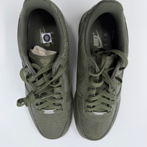 Nike Air Force 1 Low Kobe Bryant Mamba Cargo Khaki Snakeskin Men's Size 10 - NWT - Picture 7 of 10